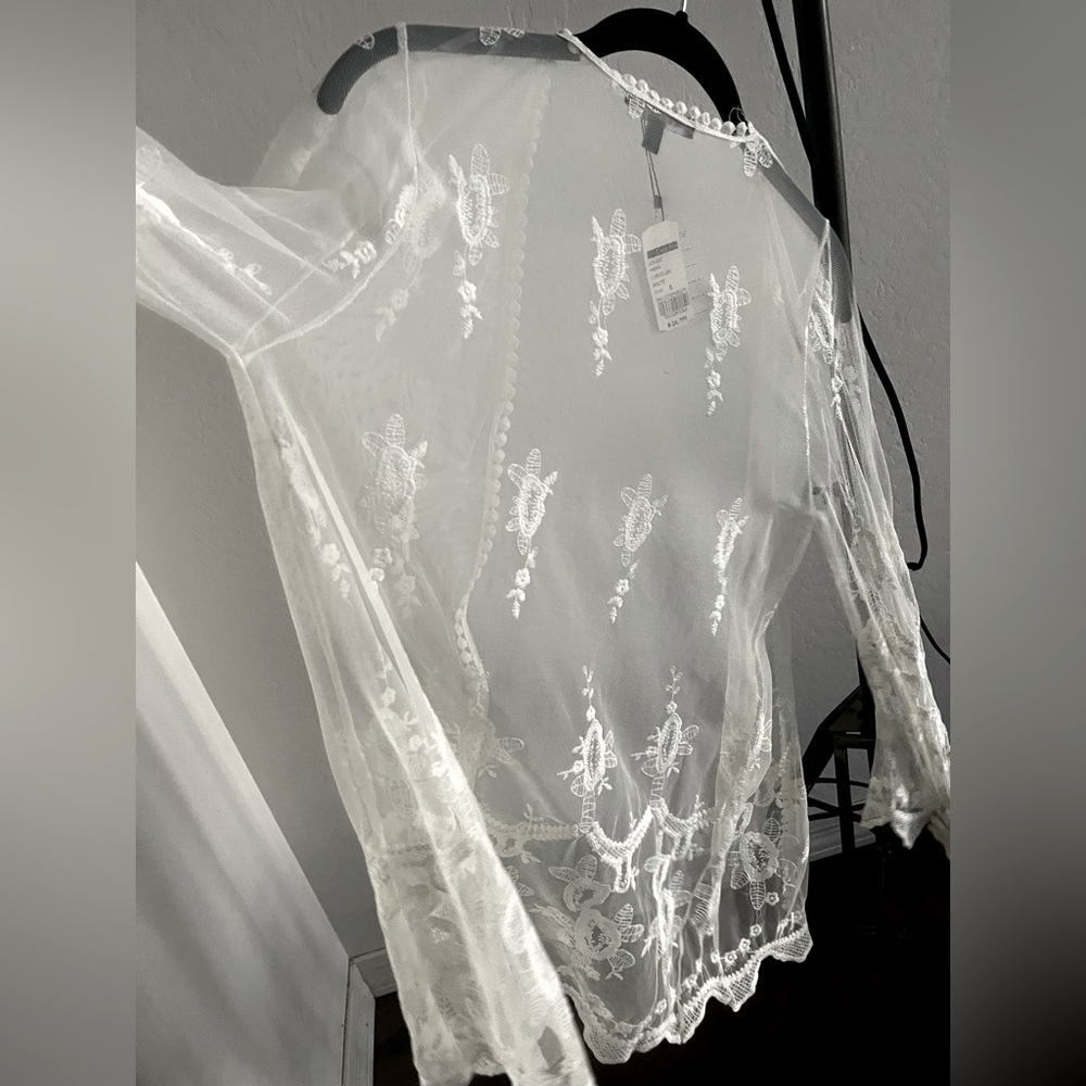 White printed cover up
